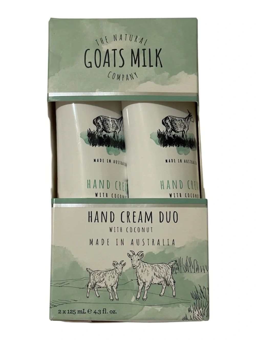 The Natural Goats Milk Company Hand Cream Duo With Coconut 4.22 oz - NIB**